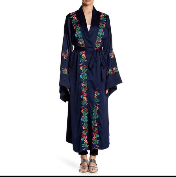 Free People Other - Free People Multicolor Embroidered Kimono Size M